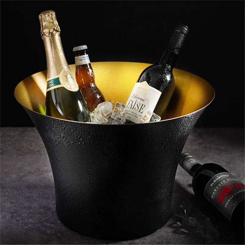 Ice Bucket Silver - Duży kubeł na szampan, kubeł na