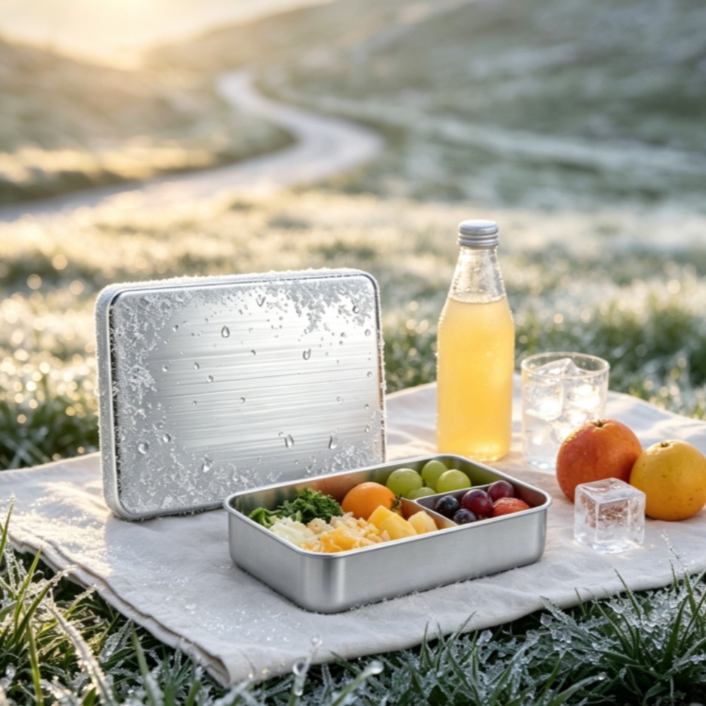 Ice Bucket Silver - Wkłady chłodzące do lunchboxów, wielokrotnego użytku,