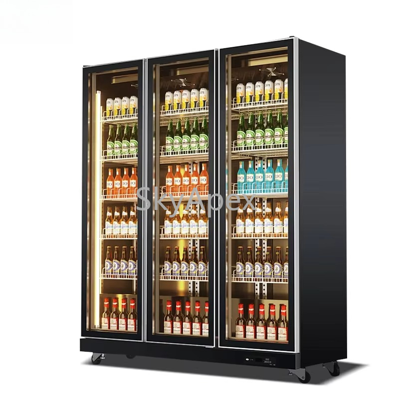 Wine Beer Supermarket - Fabrycznie Wyprodukowana Lodówka Pionowa z 3