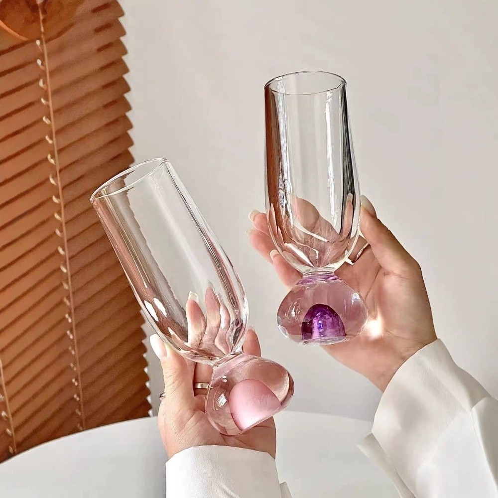 Wine Beer Tasting - Kreatywny szklany kieliszek z okrągłym dnem