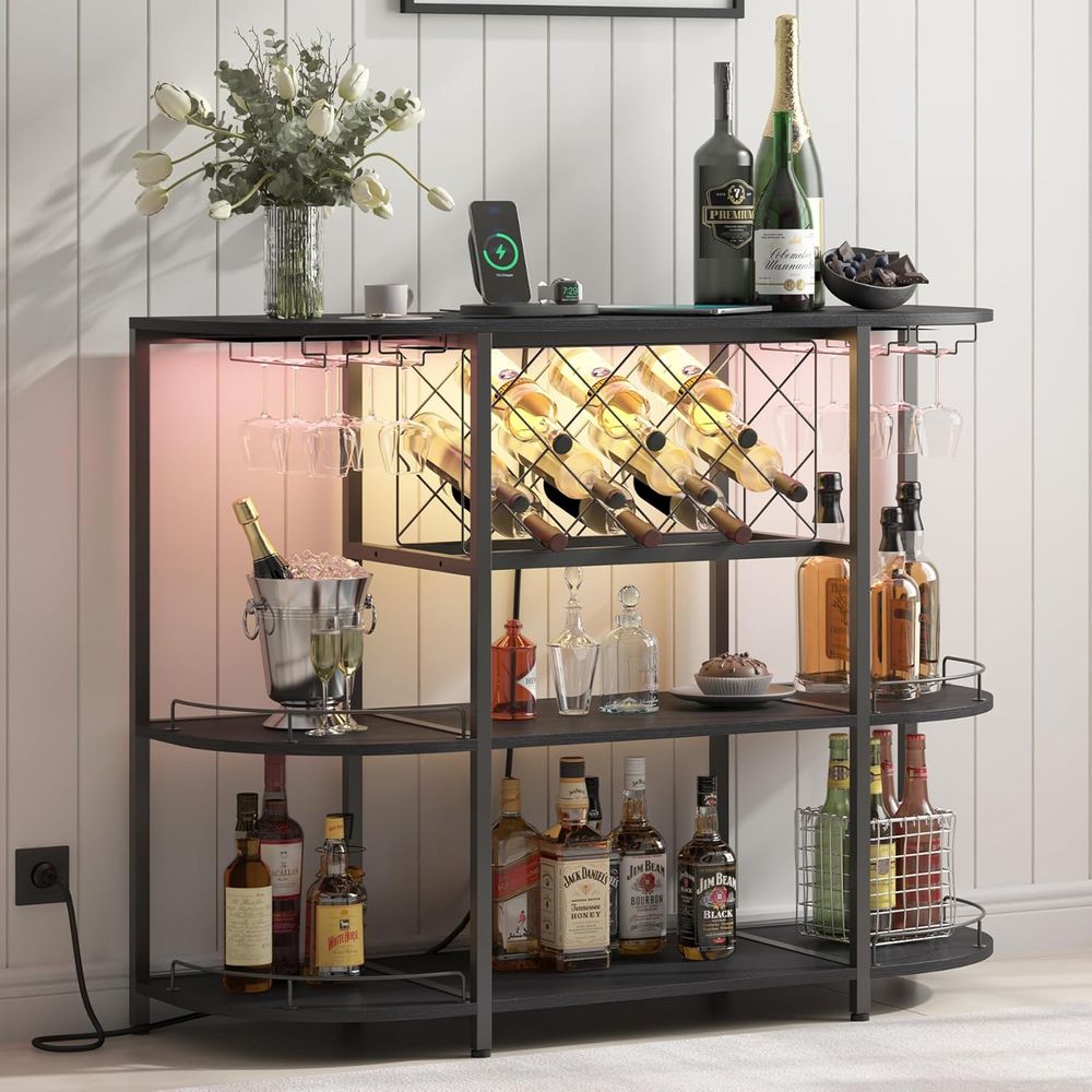 Czarny 3-poziomowy stolik kawo – Wine & Beer Guayaquil recenzja i cena