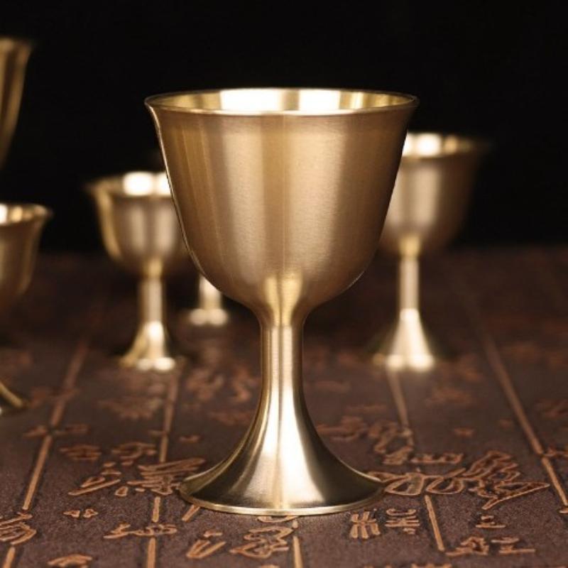 【S/M/L Vintage Brass Mug Red W – Wine Beer Red recenzja i cena