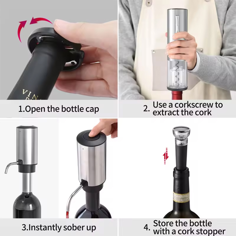 2024 Nowy projekt 4 w 1 Elektr – Wine Opener Electric recenzja i cena