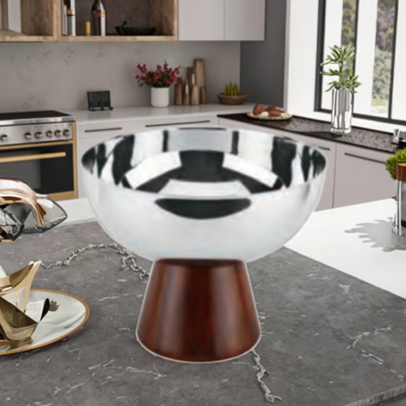 Wiadro na lód z litego drewna  – Ice Bucket Silver recenzja i cena