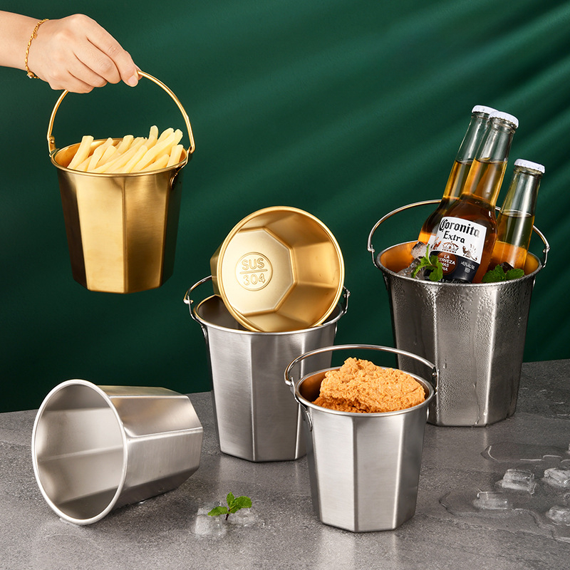 Mini wiadro na lód ze stali ni – Ice Bucket Silver recenzja i cena