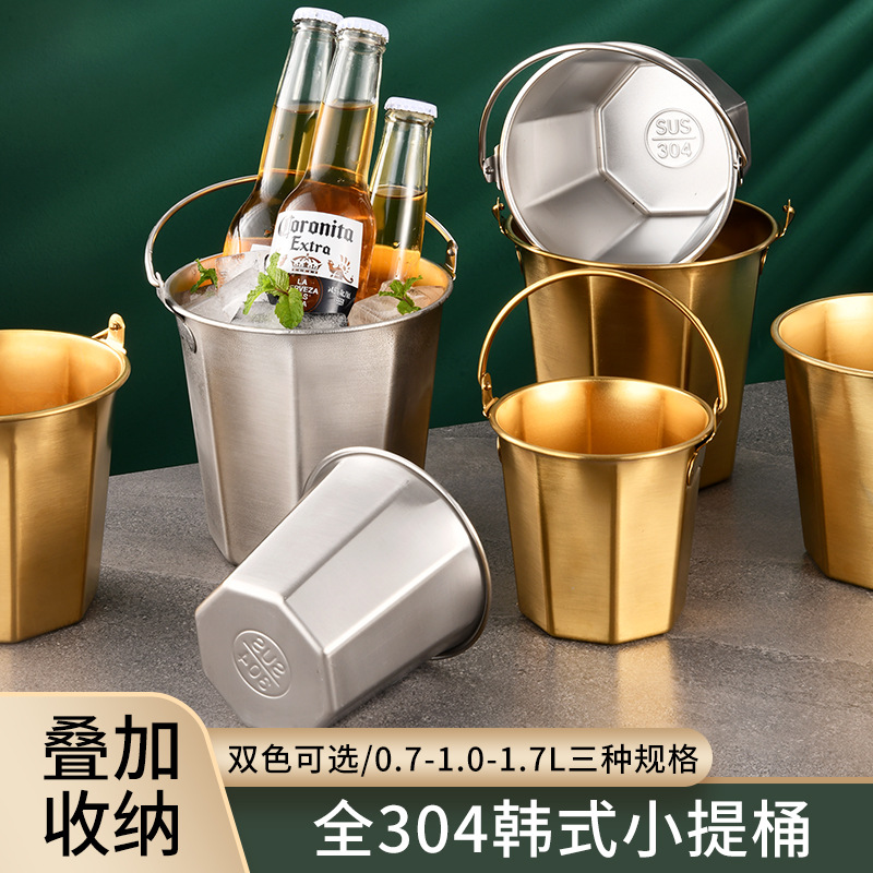 Mini wiadro na lód ze stali ni – Ice Bucket Silver recenzja i cena