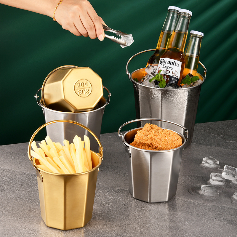 Mini wiadro na lód ze stali ni – Ice Bucket Silver recenzja i cena