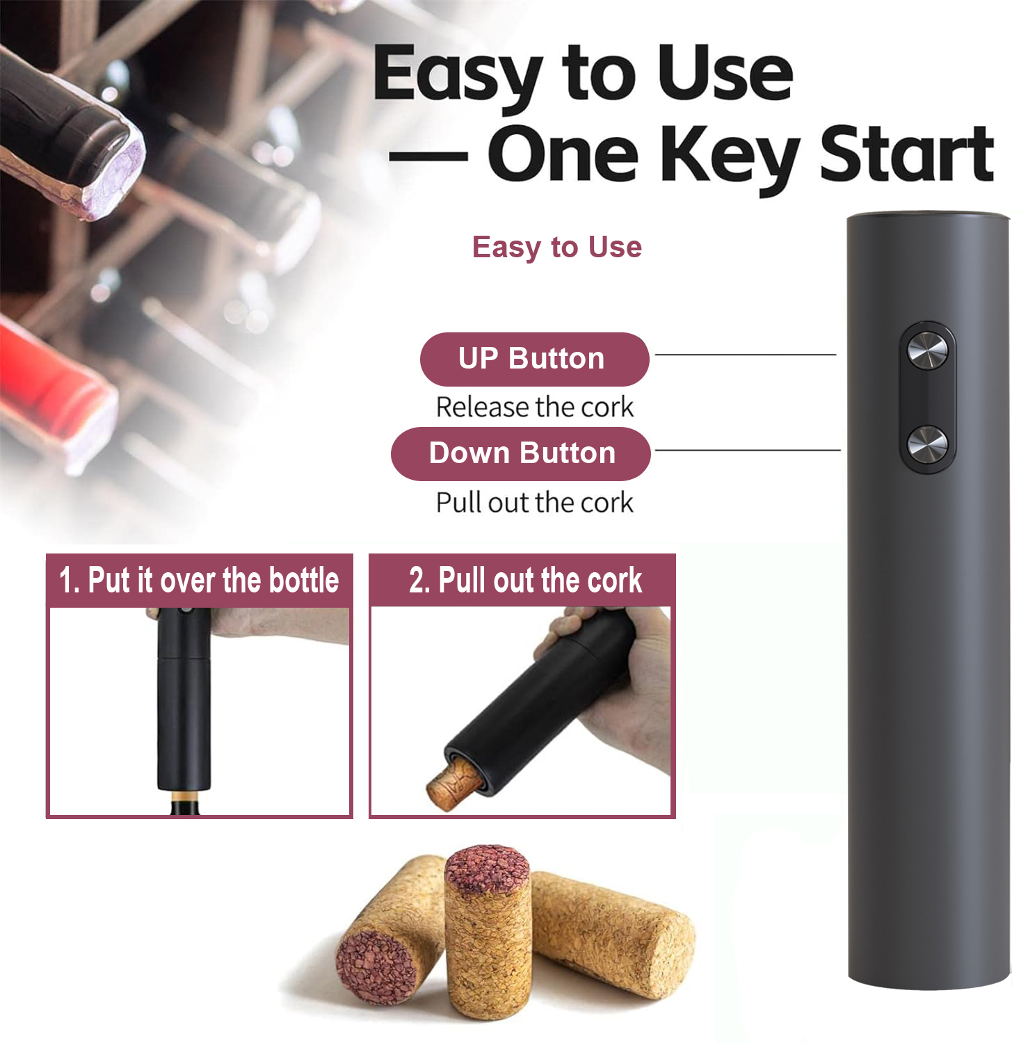 Elektryczny otwieracz do wina, – Wine Opener Electric recenzja i cena